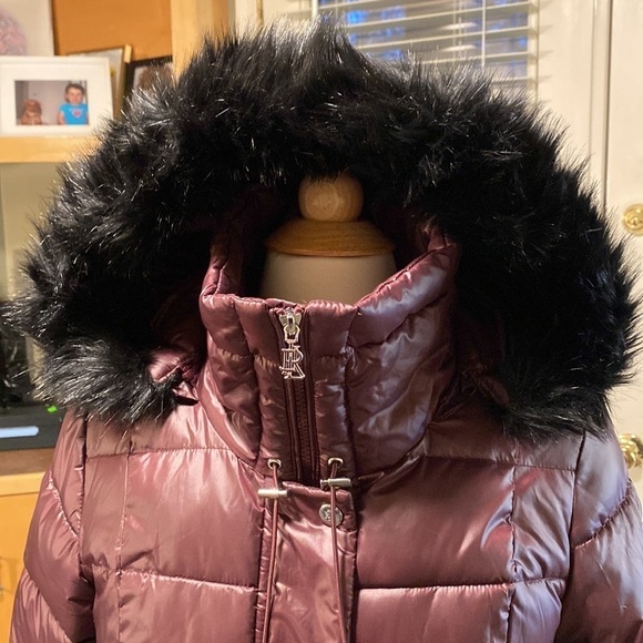 Ralph Lauren Purple Puffer Coat with Removable Hood Size Small Like New - Picture 6 of 11